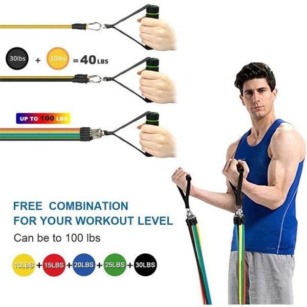11-Pieces Resistance Band Set – Full Body Workout Kit for Home & Gym